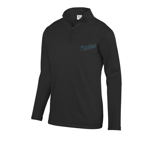 [FOLQFFBK-YS-LOGO2] Decker Youth FlexFleece 1/4 Zip (Youth S, Black, Logo 2)