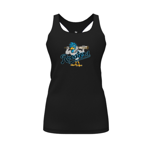 [FT0TRBBK-FYS-LOGO1] Decker Racerback Tank Top (Female Youth S, Black, Logo 1)
