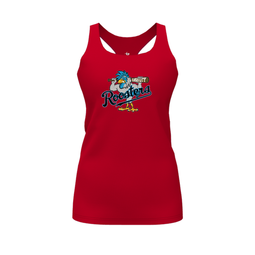 [FT0TRBRD-FYS-LOGO1] Decker Racerback Tank Top (Female Youth S, Red, Logo 1)