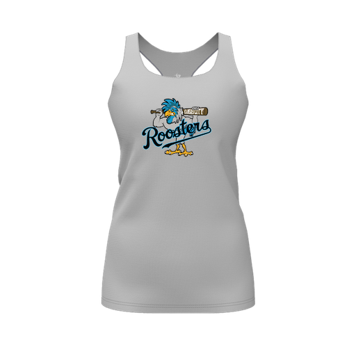 [FT0TRBGY-FYS-LOGO1] Decker Racerback Tank Top (Female Youth S, Gray, Logo 1)