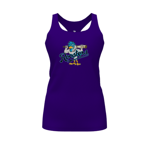 [FT0TRBPP-FYS-LOGO1] Decker Racerback Tank Top (Female Youth S, Purple, Logo 1)