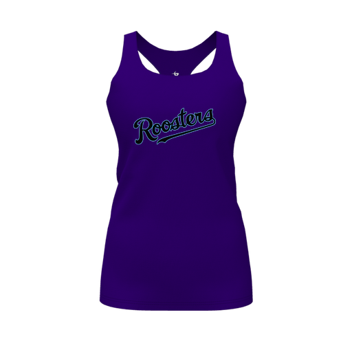 [FT0TRBPP-FYS-LOGO2] Decker Racerback Tank Top (Female Youth S, Purple, Logo 2)