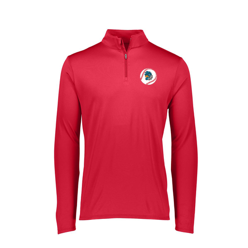 [FTLQFLRD-FAXS-LOGO3] Decker Women's Flex-Lite 1/4 Zip Shirt (Female Adult XS, Red, Logo 3)