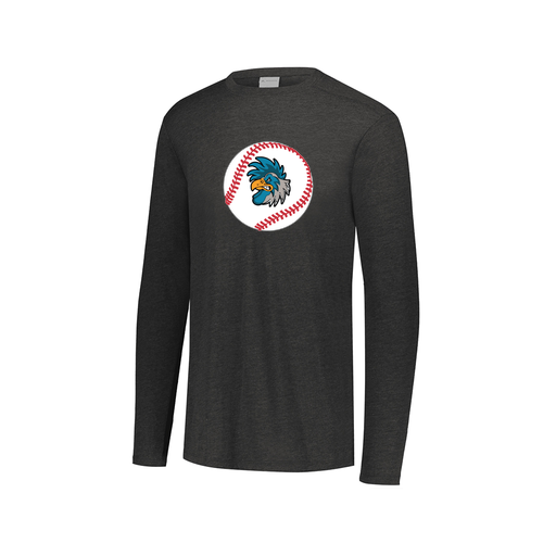 [FTLCUBBK-AXS-LOGO3] Decker Men's Tri-Blend T-Shirt - Long Sleeve (Adult XS, Black, Logo 3)