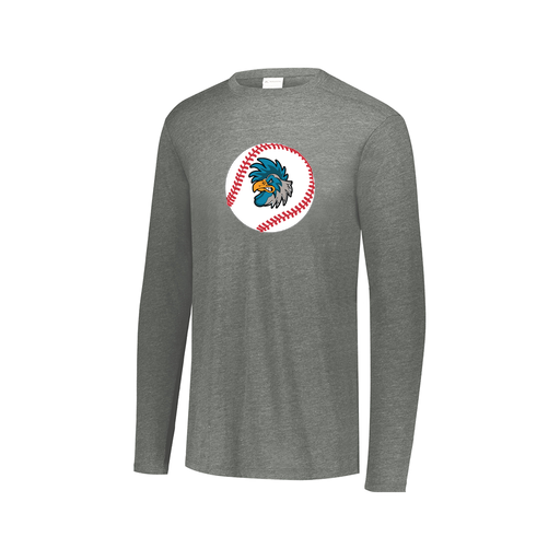 [FTLCUBGY-AXS-LOGO3] Decker Men's Tri-Blend T-Shirt - Long Sleeve (Adult XS, Gray, Logo 3)
