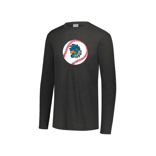 [FTLCUBBK-YS-LOGO3] Decker Youth Tri-Blend T-Shirt - Long Sleeve (Youth S, Black, Logo 3)