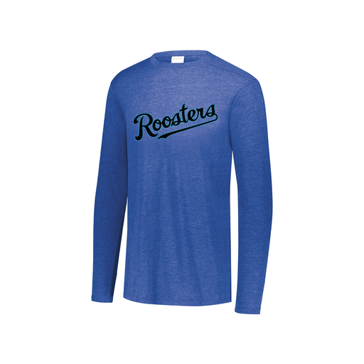 [FTLCUBRY-YS-LOGO2] Decker Youth Tri-Blend T-Shirt - Long Sleeve (Youth S, Royal, Logo 2)