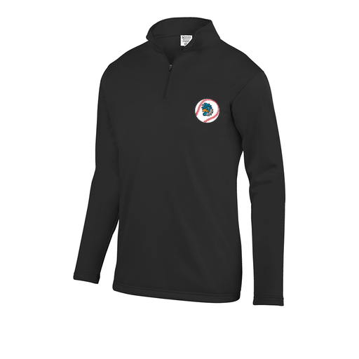 [FOLQFFBK-YS-LOGO3] Decker Youth FlexFleece 1/4 Zip (Youth S, Black, Logo 3)