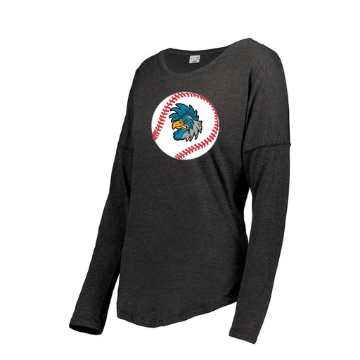 [FTLCUBBK-FAXS-LOGO3] Decker Women's Tri-Blend T-Shirt - Long Sleeve (Female Adult XS, Black, Logo 3)